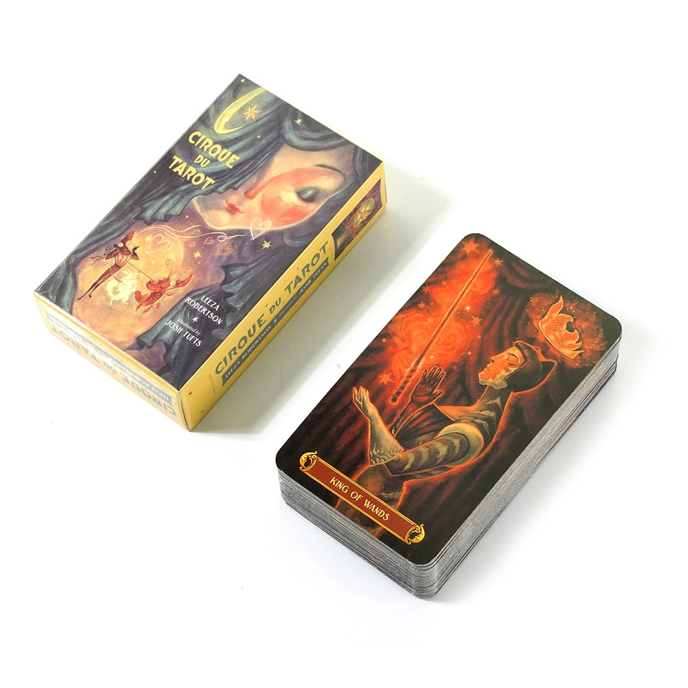 Cirque Du Tarot Decks 78 Card Tarot Deck Wysokiej jakości wróżby Gry planszowe Gry rozrywkowe na imprezy Okultystyczna gra karciana