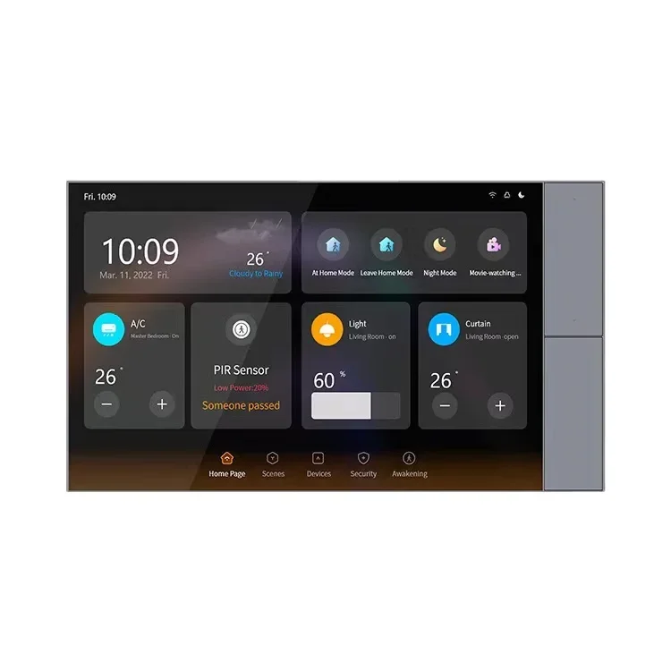 2024 New Smart Home Graffiti ZigBee Gateway 10-Inch Central Control Touch Screen Intelligent Whole House Light Control System