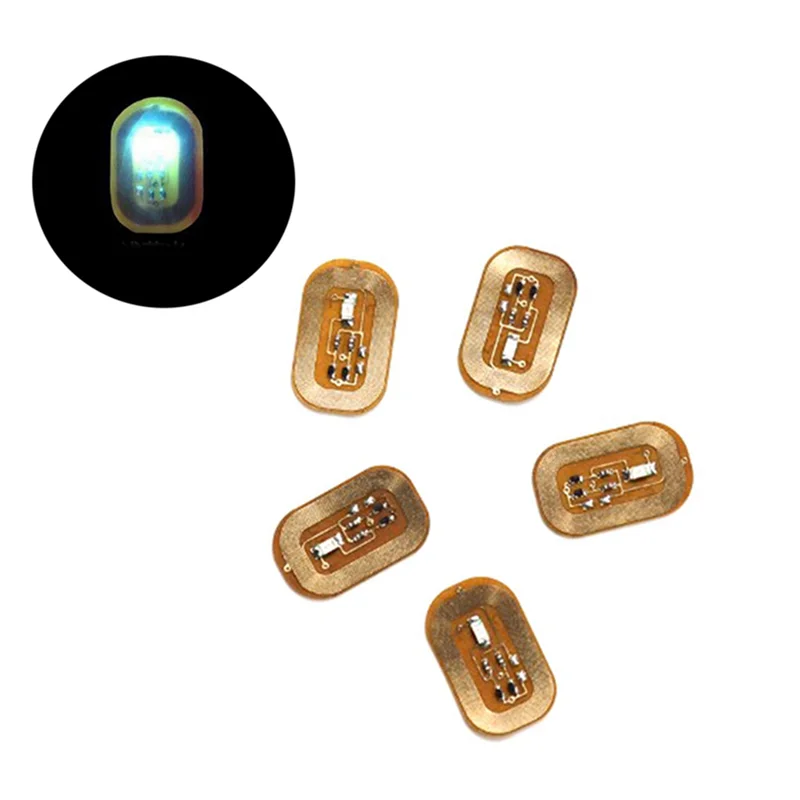 

AA20-10 шт. NFC наклейка для ногтей светодиодный голый чип интеллектуальная светящаяся лампа для ногтей наклейка для ногтей улучшение, светло-голубой