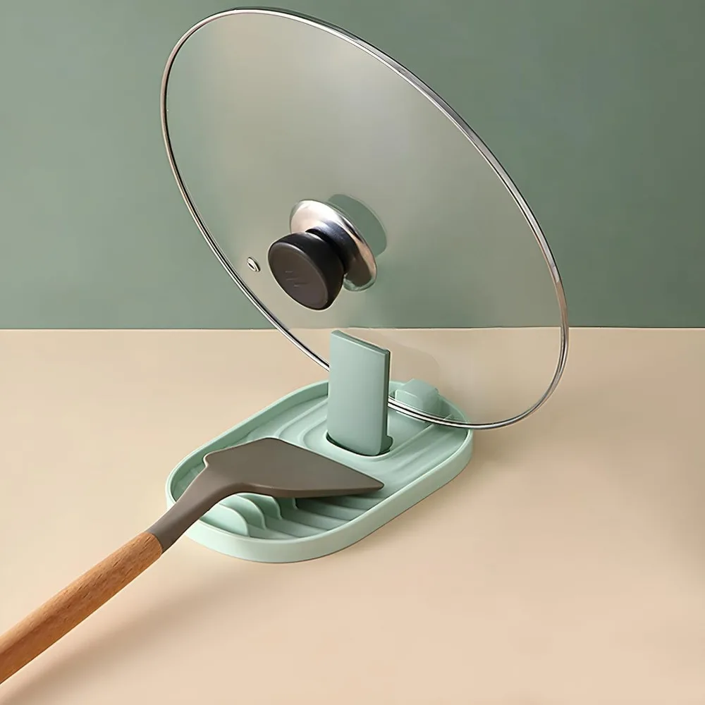 Nordic Style Pot Lid Shovel Storage Rack Simple Practical Multifunctional Kitchen Supply Non Slip Silicone Pad