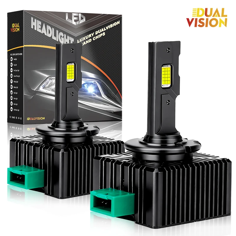 

2PC D3S D1S Светодиодная автомобильная фара HID Canbus D2S D4S D5S D8S Xenon Plug&Play Turbo LED Light Двусторонняя 9570 CSP Chip Автоматическая лампа 6500K
