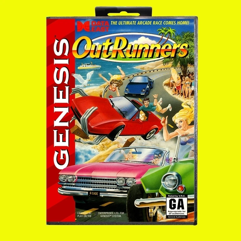 

Outrunners MD Game Card 16 Bit with US Box for Sega Megadrive Genesis Video Game Console Cartridge