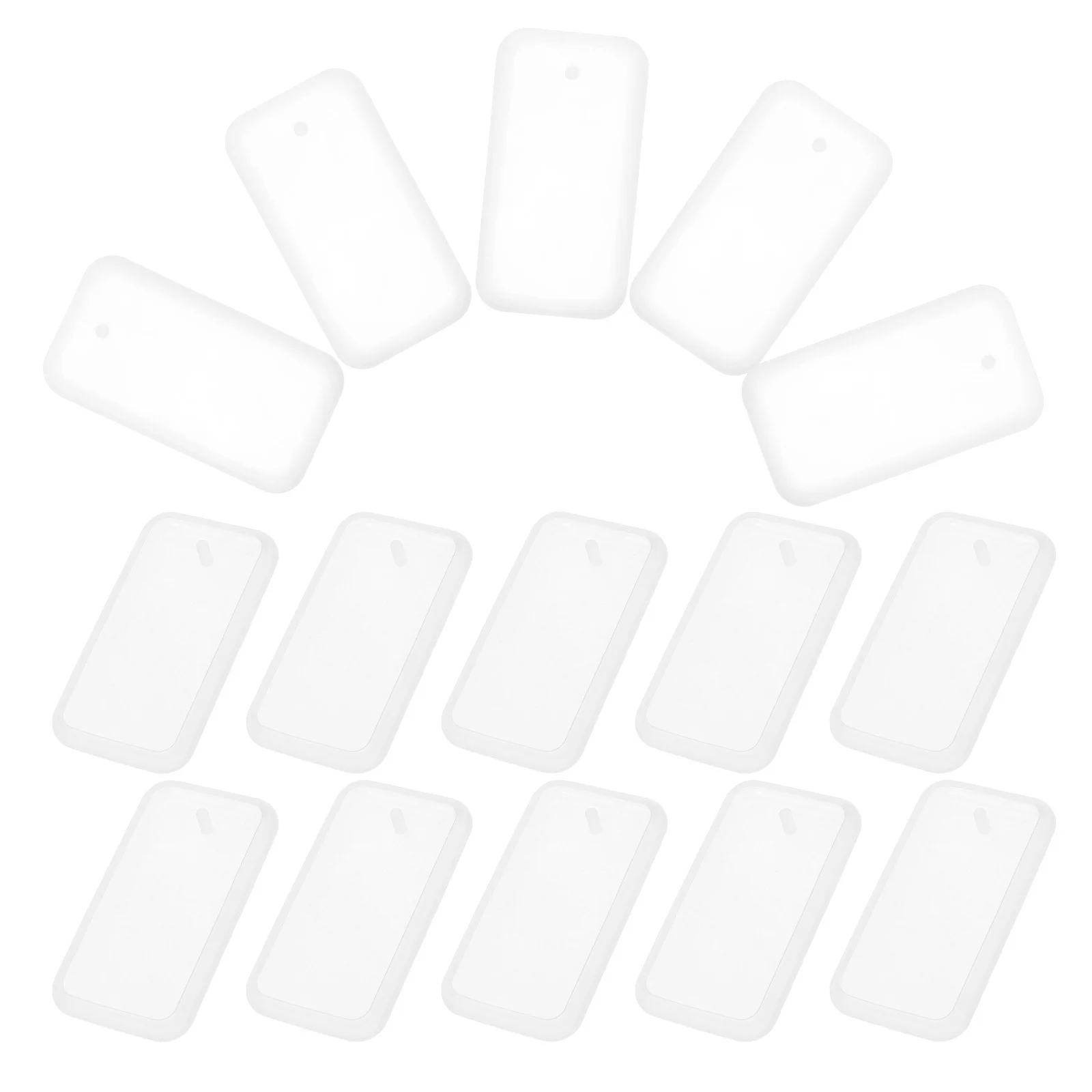 

20Pcs Rectangle Silicone Keychain Molds Resin Casting Mold Maker for DIY Jewelry Pendant Tags Epoxy Resin Crafts Supplies