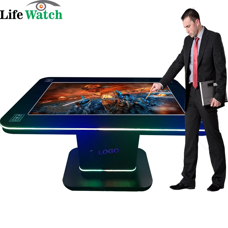 Interactive Light Strip Android /Windows System 49-Inch Touch LCD Table Touch Screen Table For Game