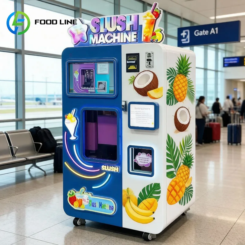 Frozen Drink Vending Machine Slush Machine Ice Slushy Maker Smoothie Inspired Beverage Touch Screen LED Customized