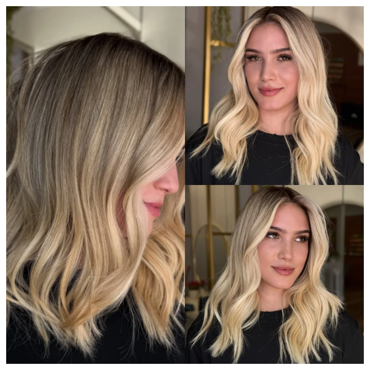 Soft Highlight Blond Wave Wig 180 Density 13x4 Lace Front with Baby Hair Pre-Plucked Short Wave Hair Extension for Women