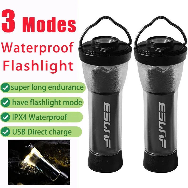 

Outdoor Waterproof Flashlight Camping Light LED Camping Atmosphere Lamp Lighthouse Portable Camping Lights 3 Modes Emergency