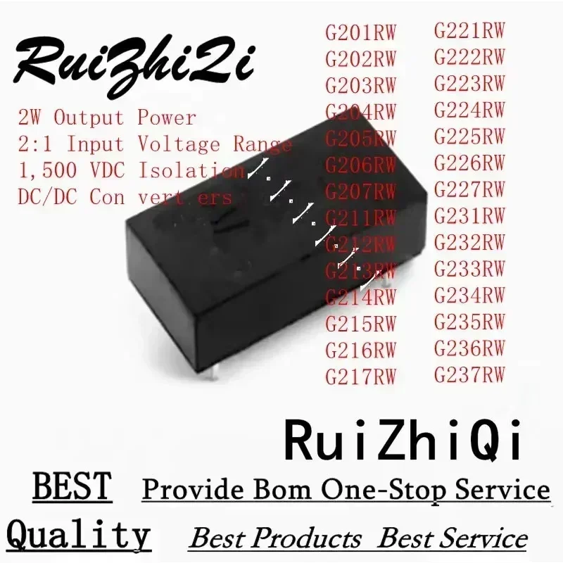 10PCS/LOT G201RW G202RW G203RW G204RW G205RW G206RW G207RW G211RW G212RW G213RW G214RW G215RW G216RW G217RW 2W 2:1 DC/DC POWER