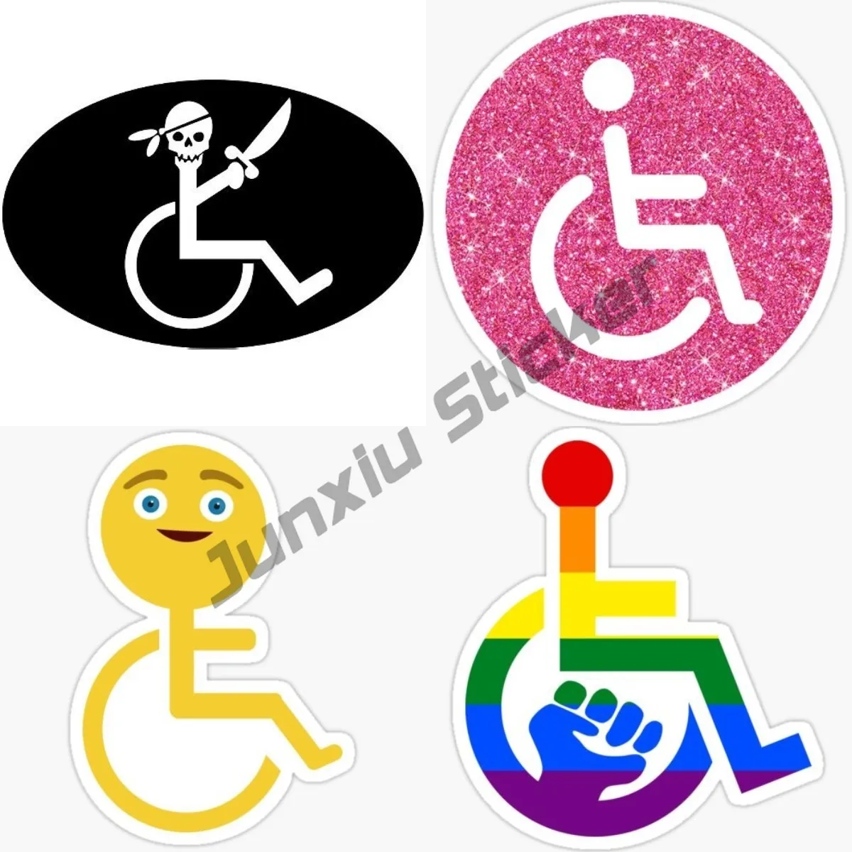 Disabled Sign Sticker, Die Cut Vinyl Decal for Windows, Cars, Trucks Tool Boxes laptops MacBook Car Stickers And Decals