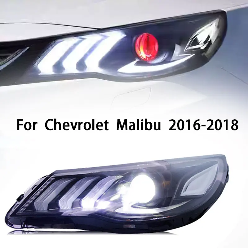 

Автомобильная фара для Chevrolet Malibu, фара головного света 2016-2018, фары Malibu DRL, сигнал поворота, фара дальнего света, линза проектора Angel Eye