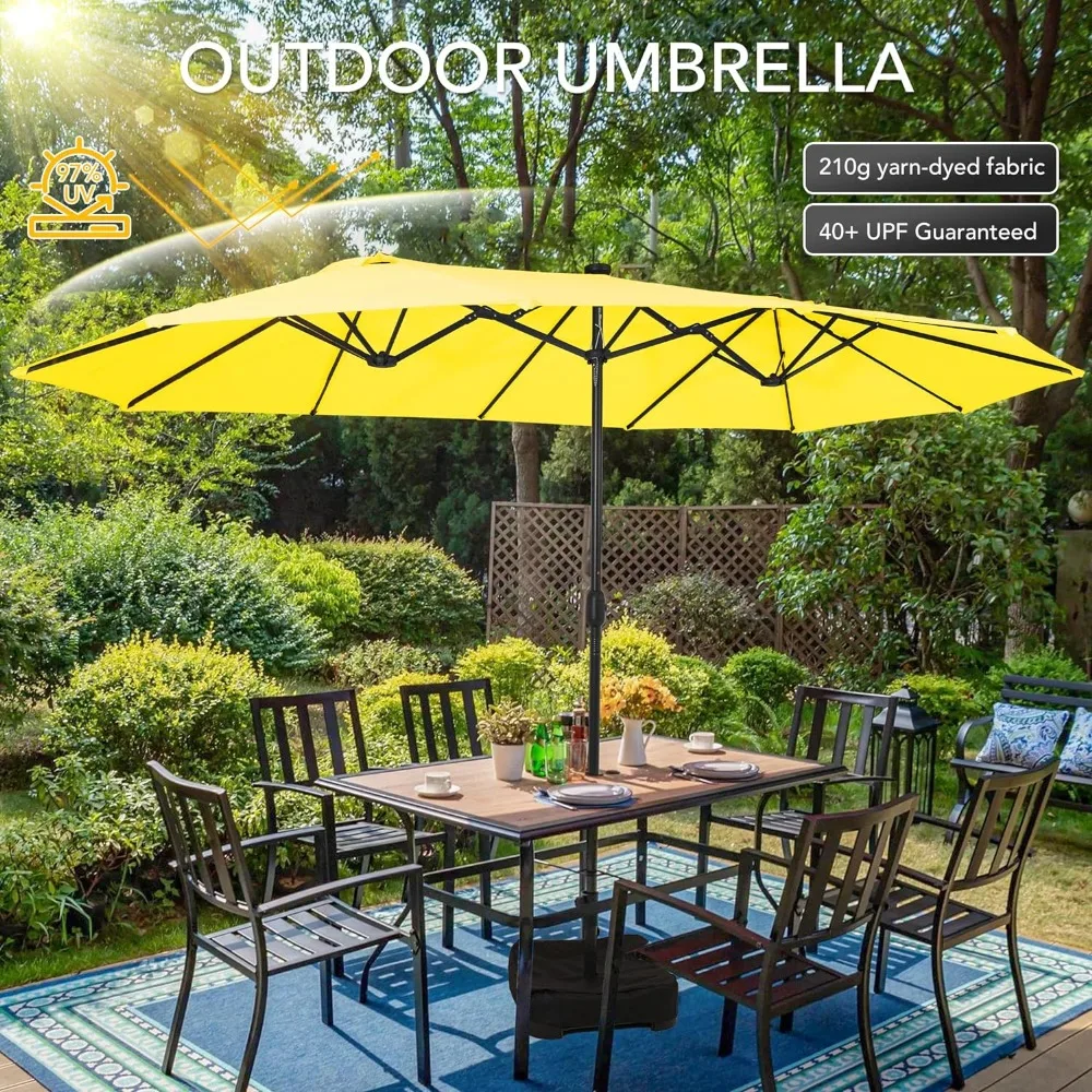 15ft Grote Patio Parasols Met Basis Inbegrepen En Parapluhoes