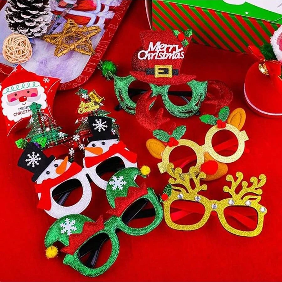 1 قطعة-السنة الجديدة عيد الميلاد الديكور نظارات الغزلان الأذن عيد الميلاد قبعة الأطفال حزب الديكور صور الدعائم لوازم عيد الميلاد