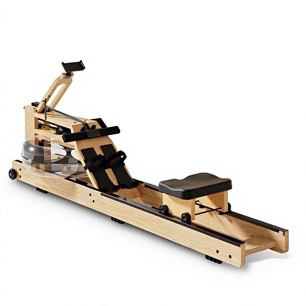 Wood Water Rowing Machine, Luxury Water Rower Home Gym Cardio Fitness Equipment For Villa