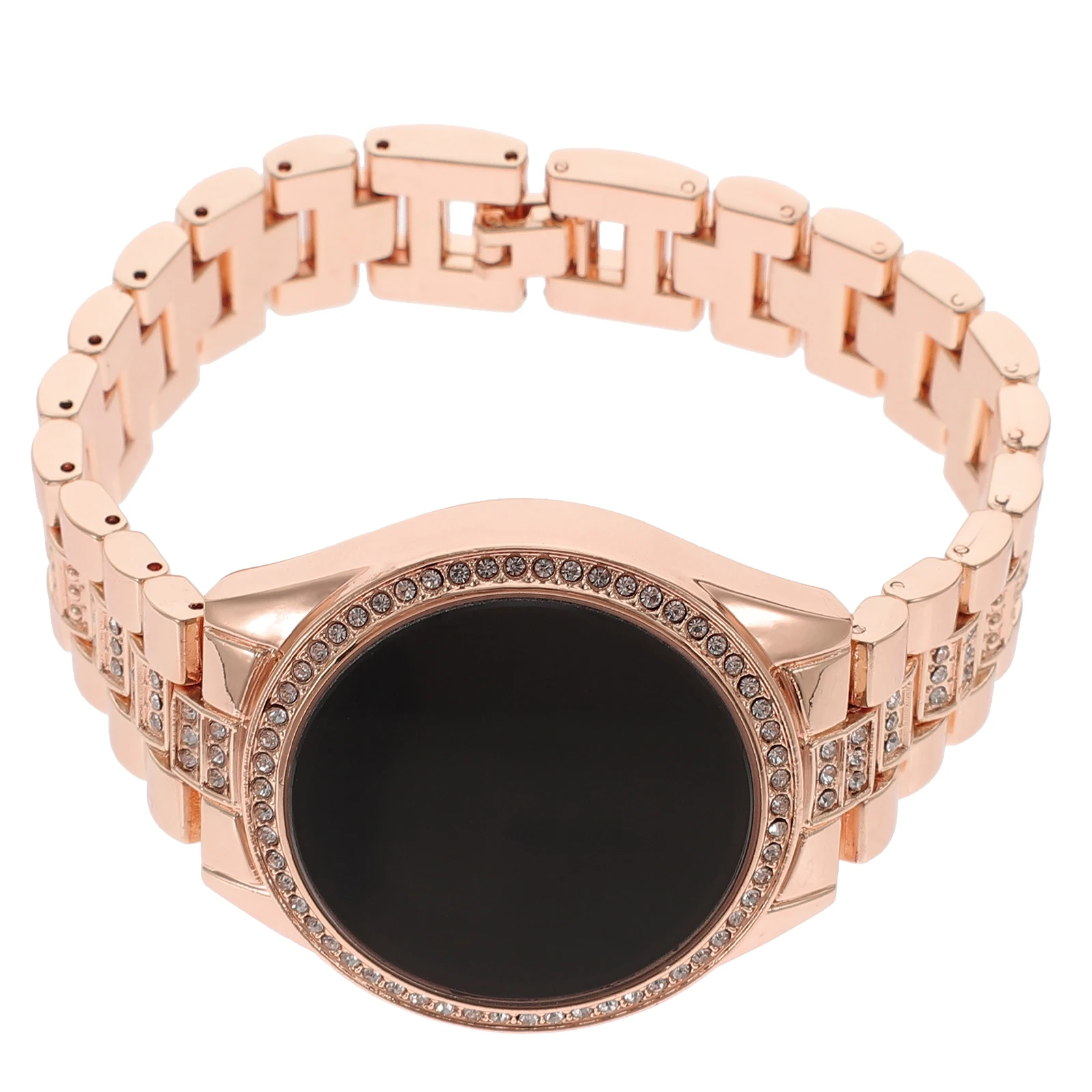 

Rhinestone Embellished Ladies Watch Shiny Rhinestones Women Quartz Wrist Watch LED Golden Everyday Party Accessories