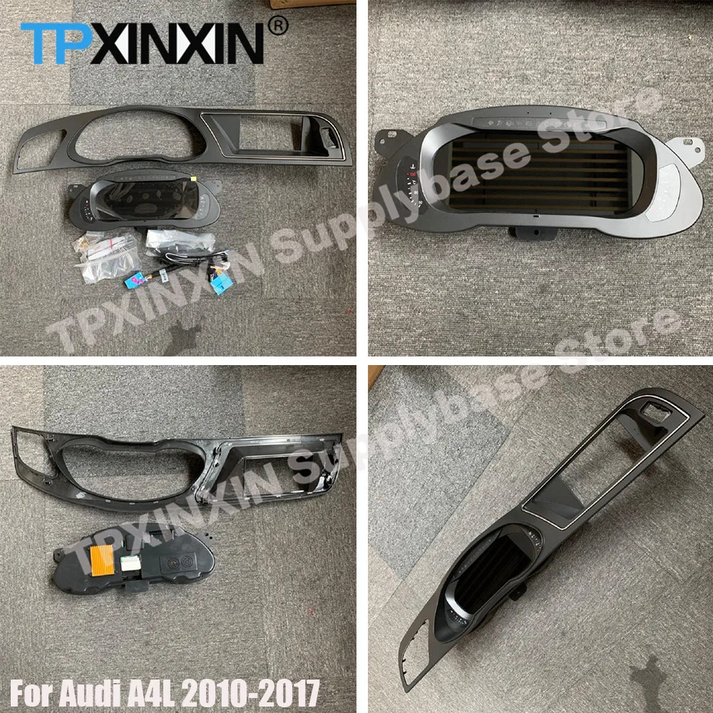 Android Digital LCD Dashboard Panel Virtual Instrument For Audi Q5 2010 2011-2018 For Audi A4L 2010 2011-2017 Center Speedometer