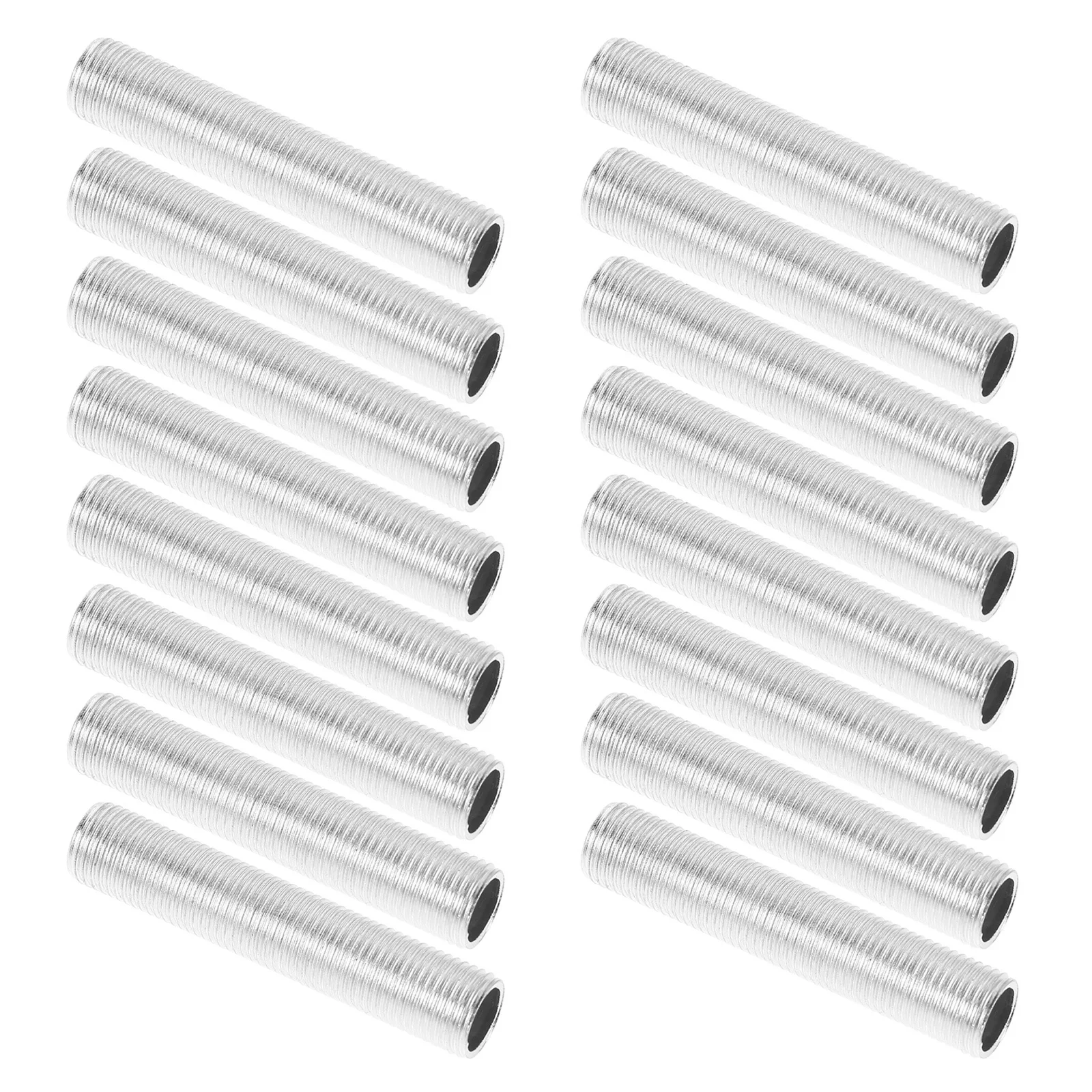 20 قطعة M10x5 الموضوع جوفاء مصباح الأنابيب الحلمة الحديد المجلفن لمصباح إصلاح الأنابيب موصل الثريات الشمعدانات الإضاءة #3