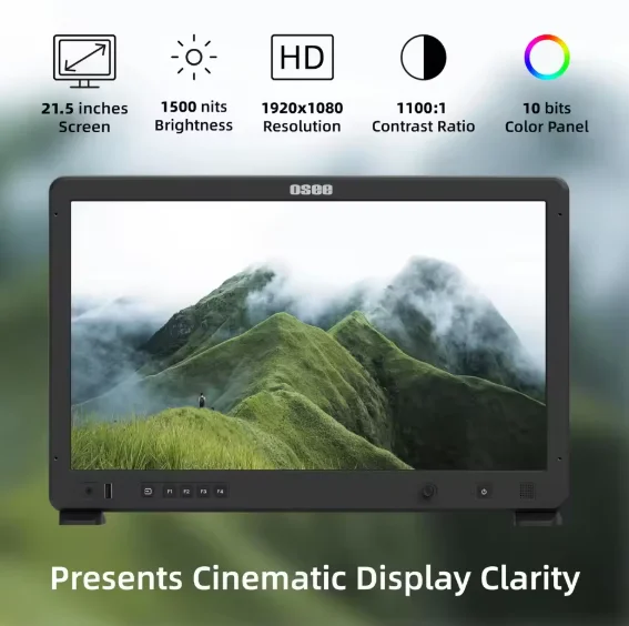 Osee Mega 15S 15.4'' 1500 Nits Ultra Bright 3G-SDI/ Field Full HD Camera Production Monitor with Color Self-Calibration