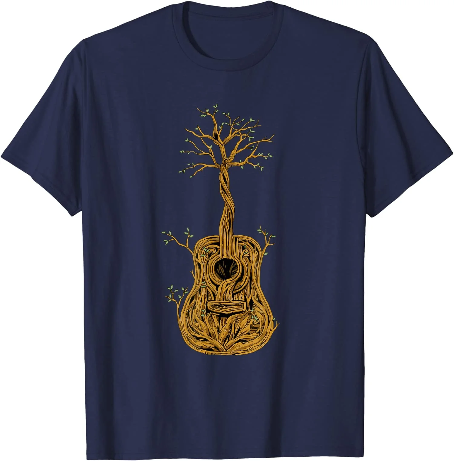 Acoustic Guitar Tree of Life Guitar Player Nature Gift Unisex T-Shirt S-5XL