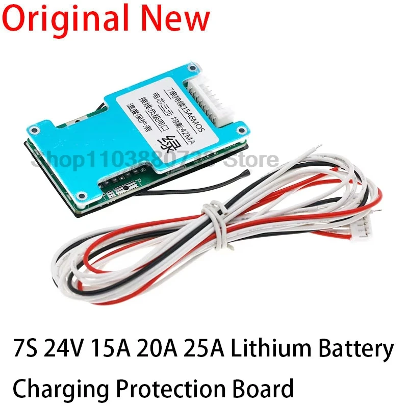 BMS 7S 24V 15A 20A 25A Li-ion Lmo Ternary Lithium 18650 Battery Charge Protection Board Balance And NTC Temperature Protect