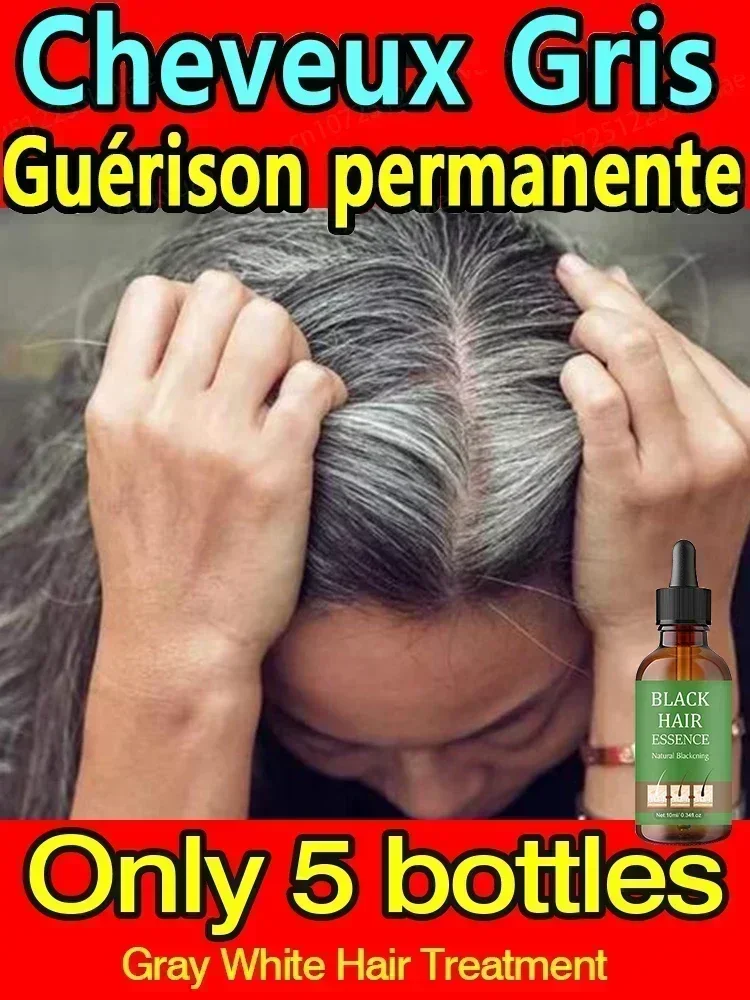 Soro líquido do tratamento do cabelo para homens e mulheres, reparo Nourishessence, anti-cinza e branco, cuidado anti perda, cor natural