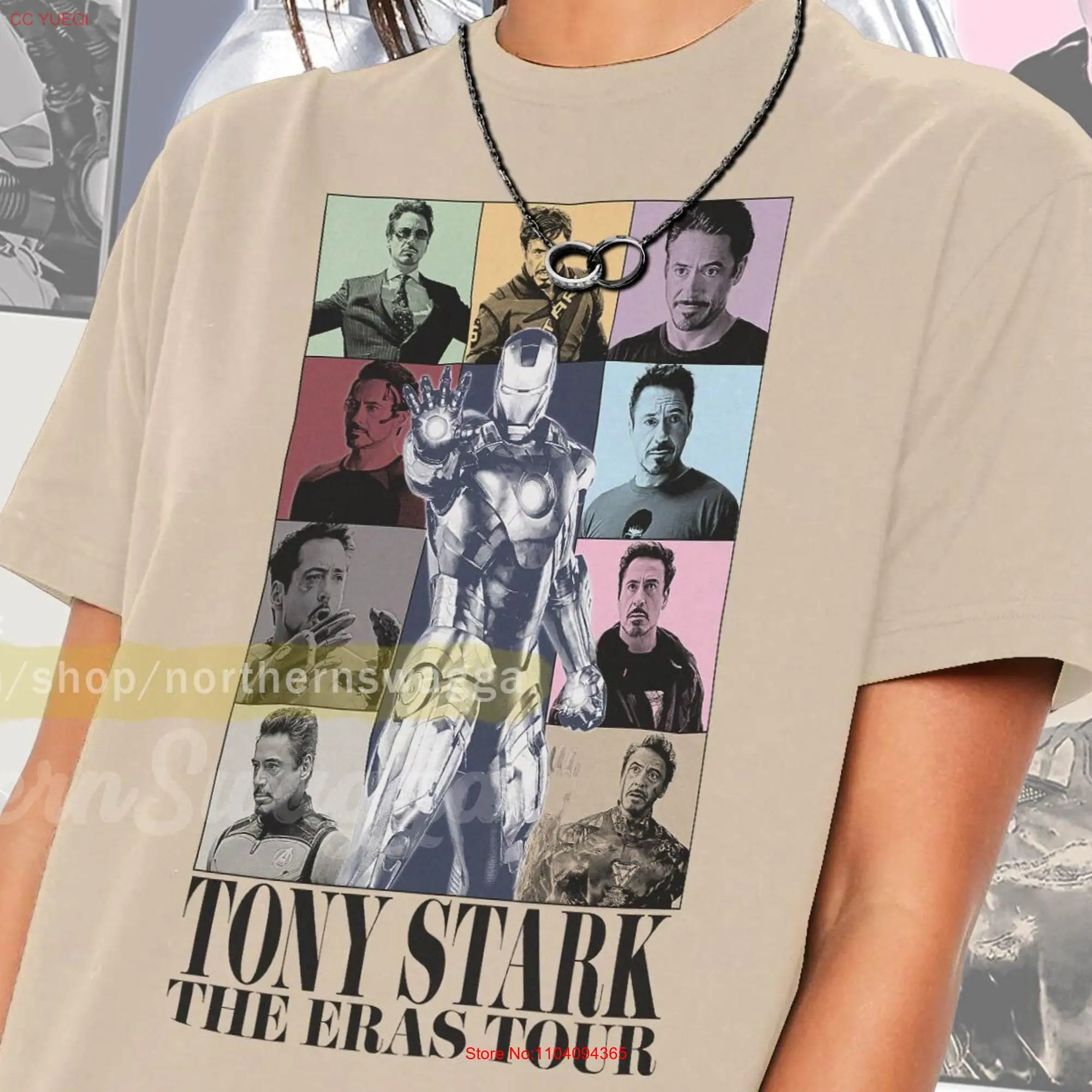 Tony stark tour shirt cool fan art t 90s poster 490 tee long or short sleeves