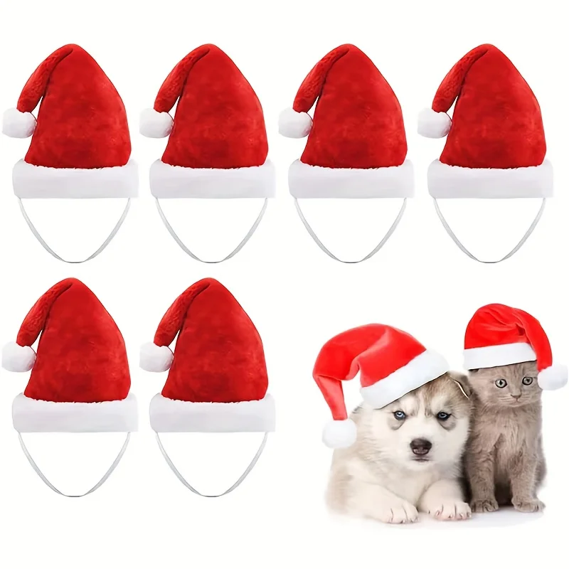 1pcs/2pcs/3pcs pet santa hat dog dog cat christmas hat mini santa hat christmas pet party decorations