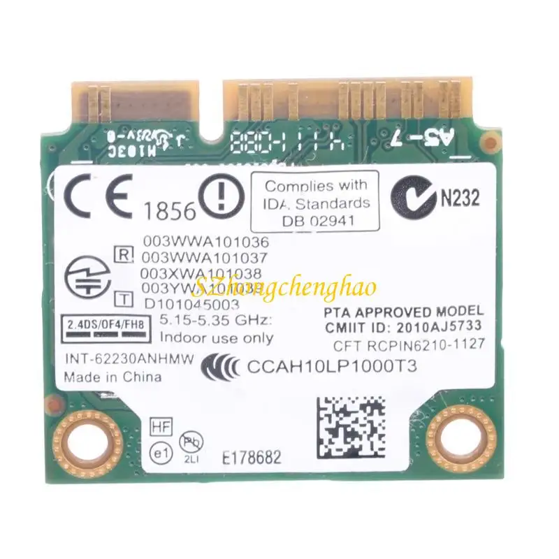 300Mbps 62230ANHMW Half Mini PCIe WiFi Card Wireless WiFi Card 802.11AC Bluetooth-compatible 2.4G/5GHZ Wireless Card 601D