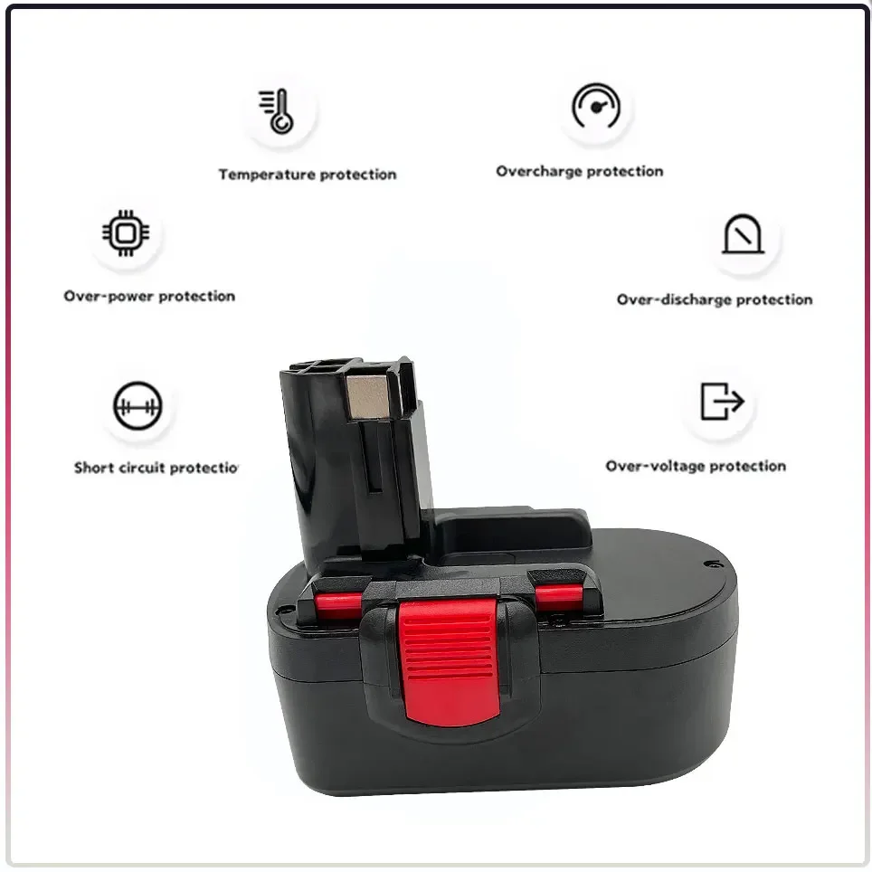 For Bosch 18V  6.8AH 9.8AH Ni-MH Remplacement Battery pour Bosch BAT025 BAT026 BAT160 2607335735 2607335277 PSR18 VE-2 GSR18