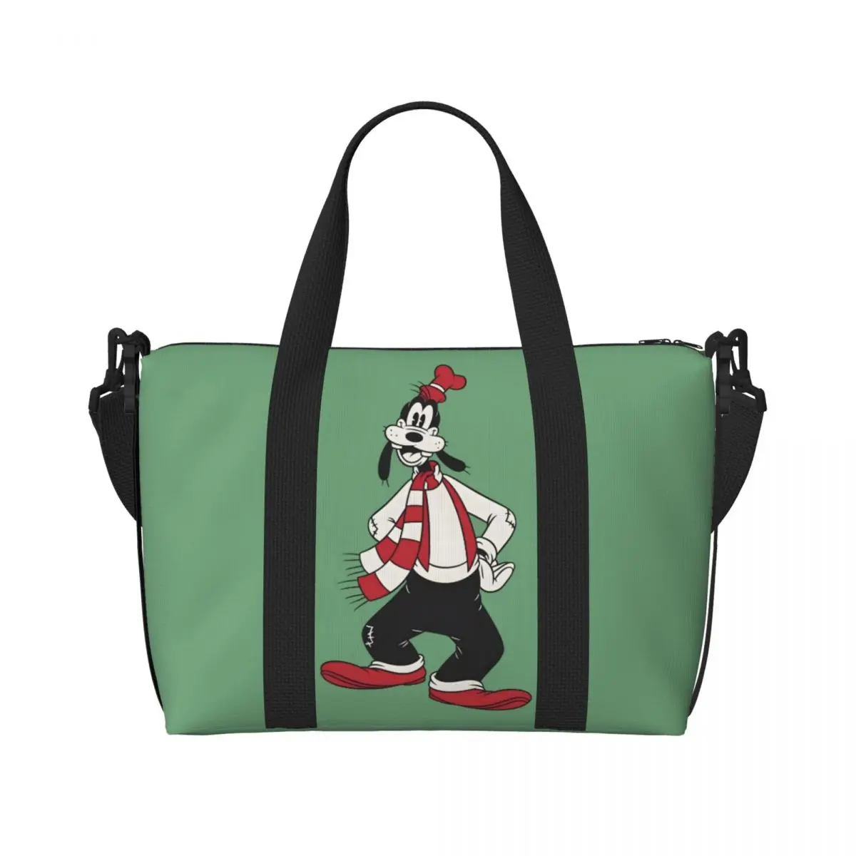 

Женская большая сумка Goofy на заказ, большая вместительная дорожная сумка через плечо с героями мультфильмов для пляжного спортзала