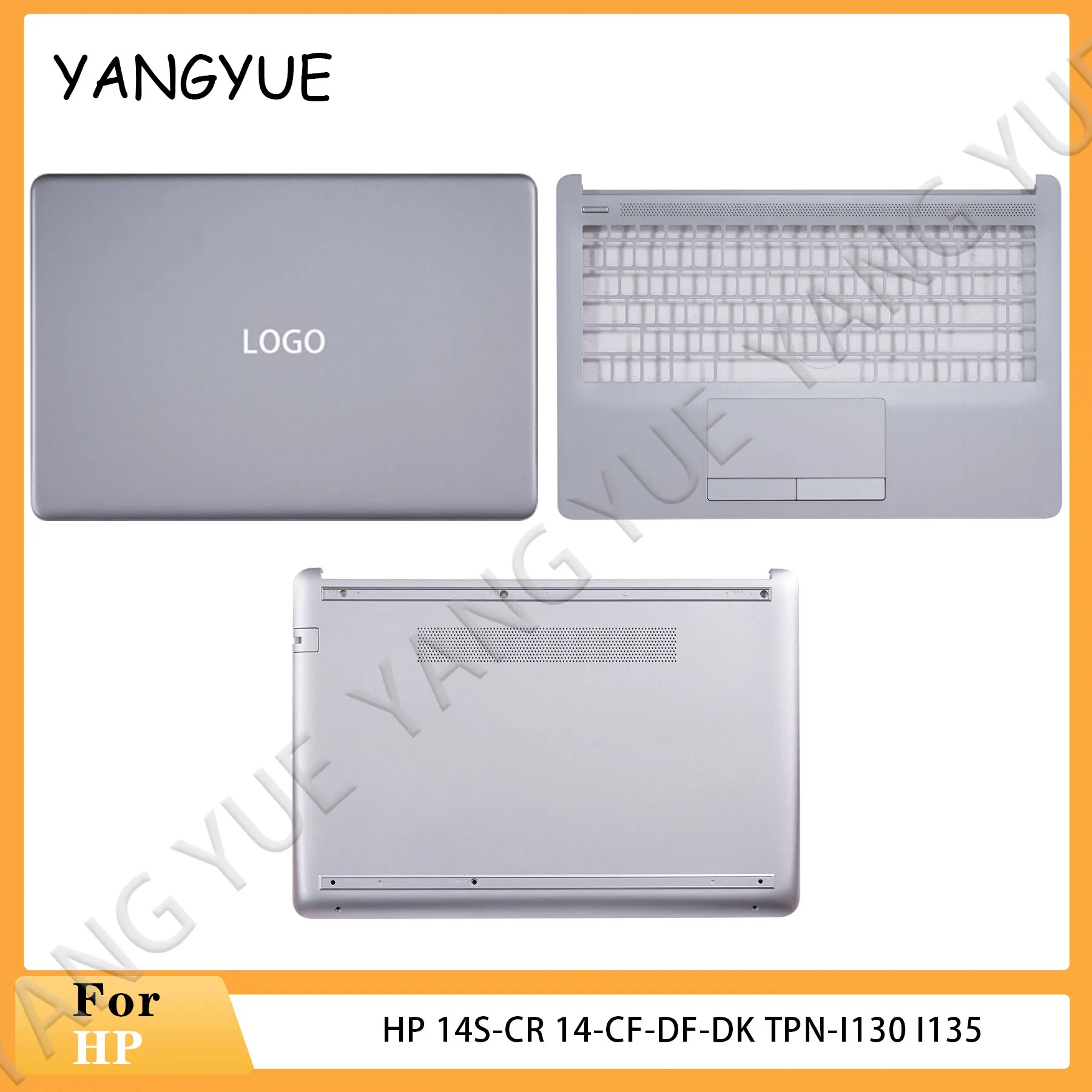 

New Laptop Case for HP 14S-CR 14S-CF 14-CF 14-DK 340 G5 TPN-I130 I135 LCD Back Top Cover Front Bezel Hinges Palmrest Bottom Case