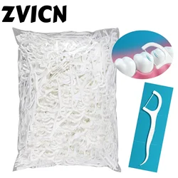 500PCS bagged polymer dental floss for teeth cleaning, oral hygiene care, and dental floss