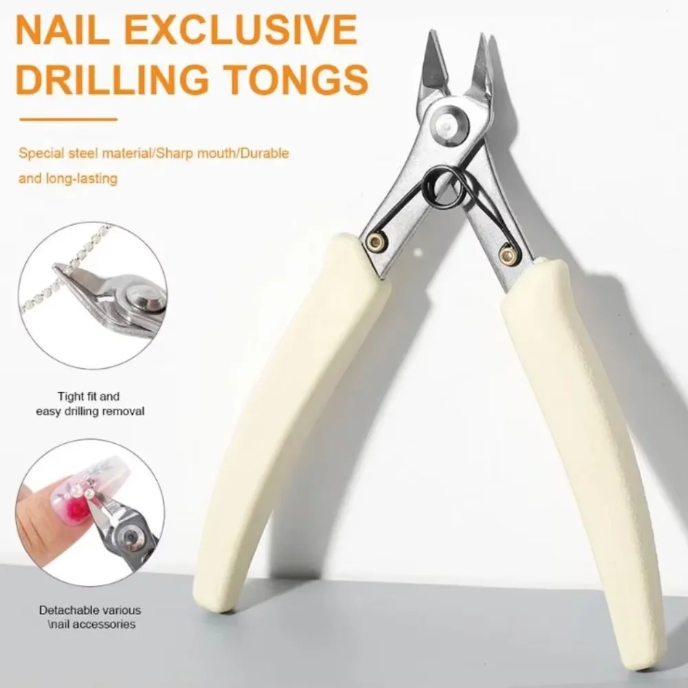 

Stainless Steel Flat Nose Nail Gems Removal Pliers Rhinestones Ornament Remover Pliers Small Clipper For Nails Accessories
