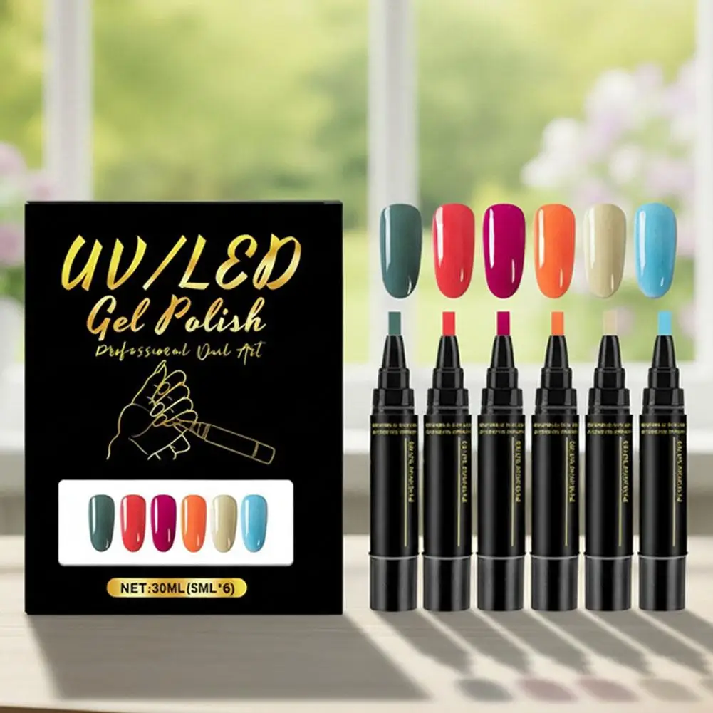 

Набор гель-лаков для ногтей 5 мл, 6 шт., для самостоятельного дизайна ногтей, набор для маникюра, стойкий, модные цвета, инструмент для смешивания цветов, кисть для нейл-арта