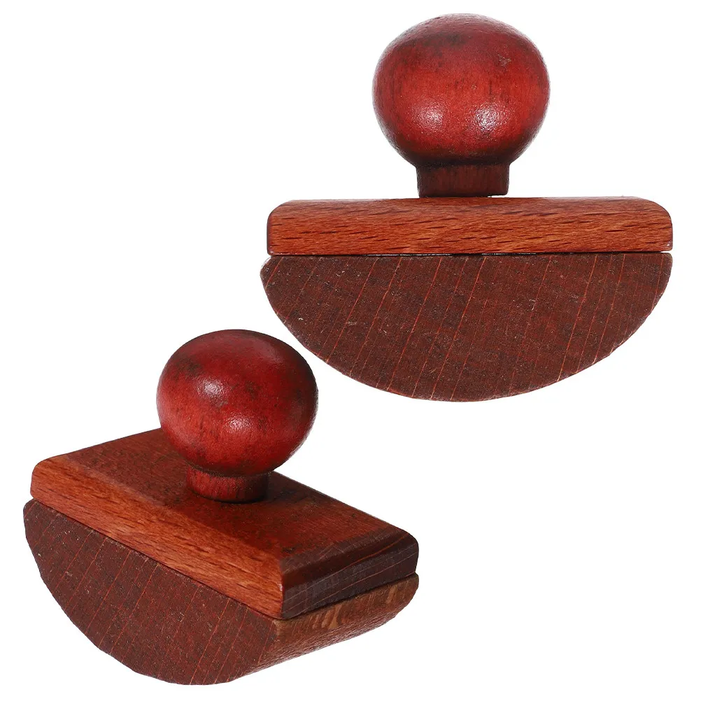 2Pcs Rocker Ink Absorber Wooden Quick Drying Desktop Blotter Pads Stamp Ink Absorption Tools Vintage Swing Style Calligraphy