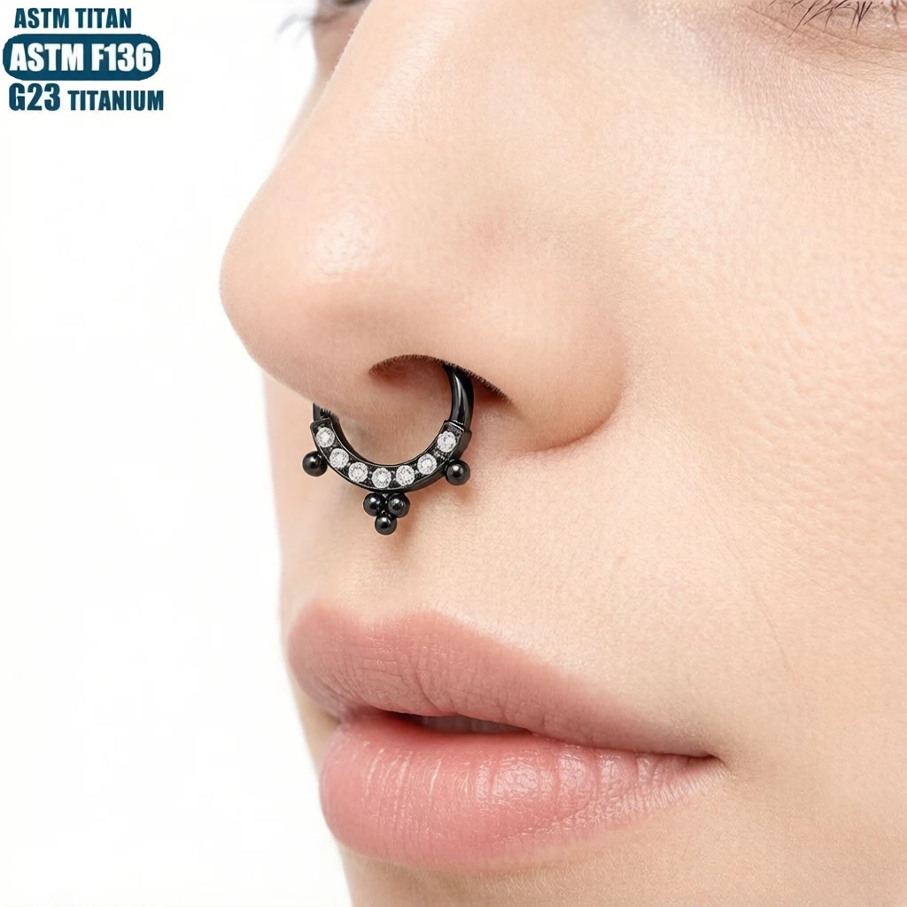 Body Jewelry For Sensitive Skin - G23 Titan Nasenring Piercing Hoop-Ohrringe Körperschmuck