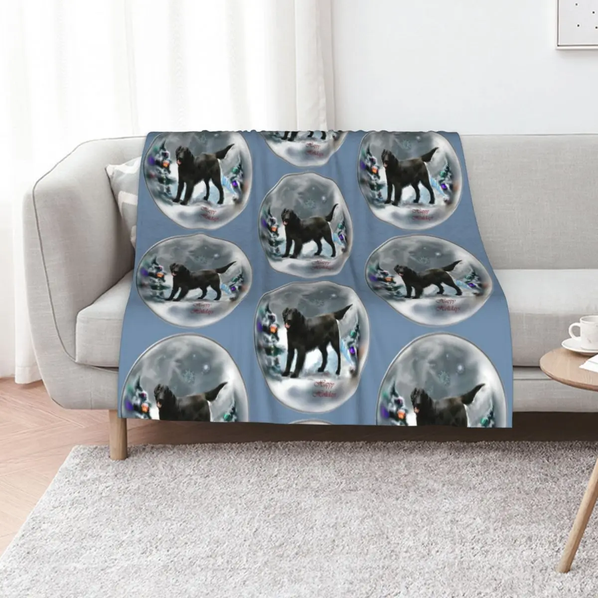 Flat-Coated Retriever Christmas Gifts Throw Blanket Luxury St Furrys Moving Soft Plush Plaid Bed Fashionable For Baby Blankets