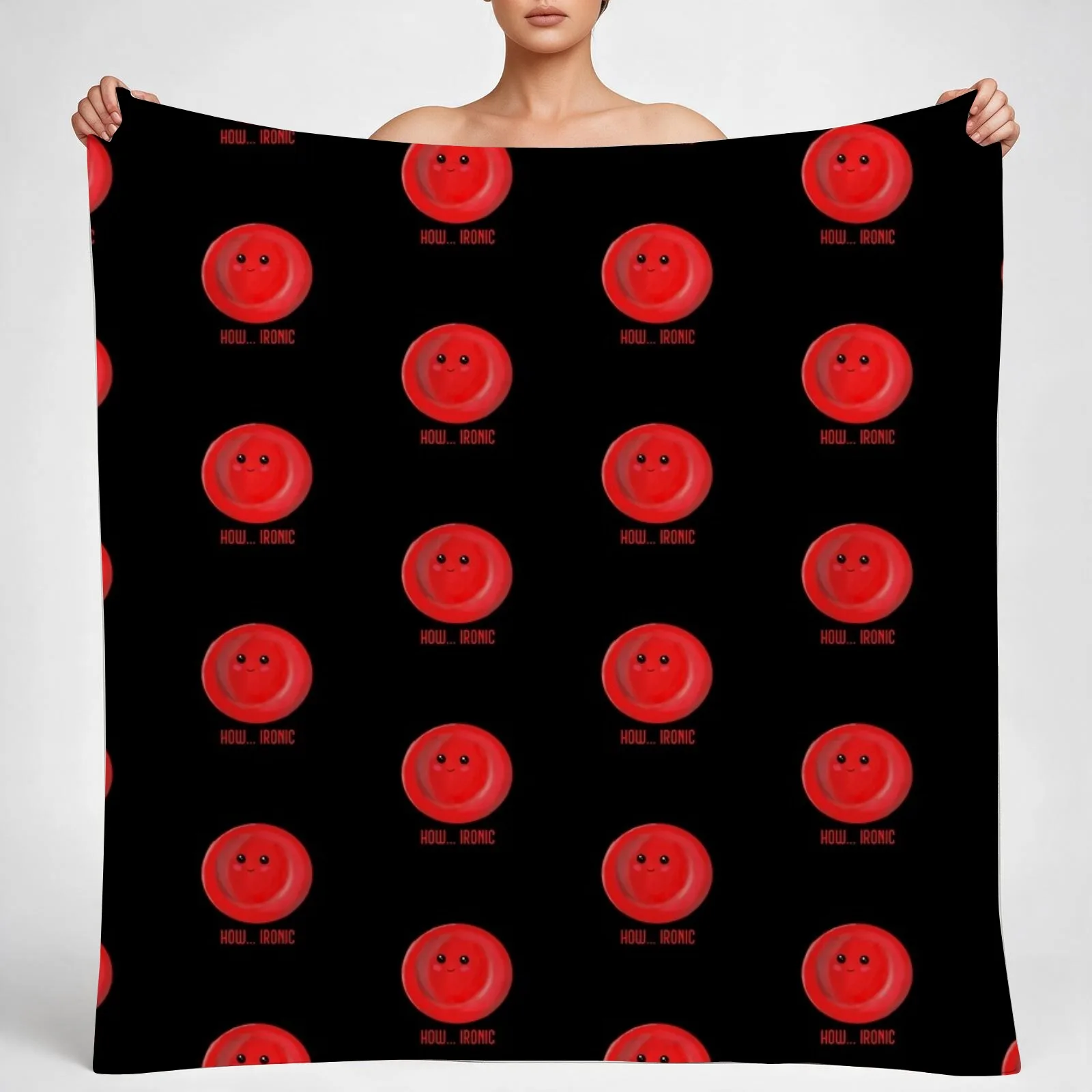 How... Ironic Throw Blanket couch cozy soft plush fuzzy picnic outdoor blanket