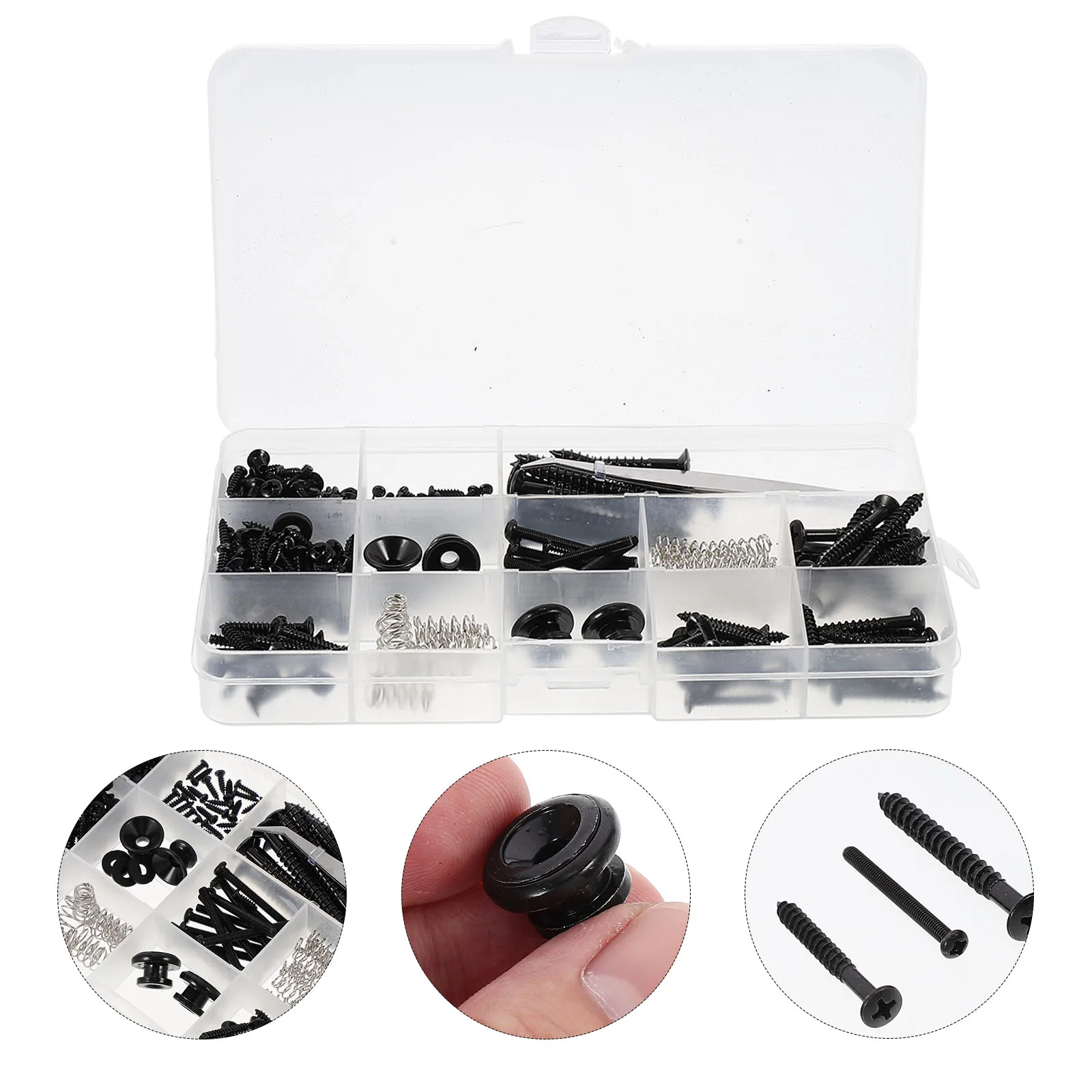 

1 Set 9 Types Screws Kit Belt Buttons Stainless Steel Guitar Repair Parts Accessories Tools For Electric Guitar Mounting Pickup