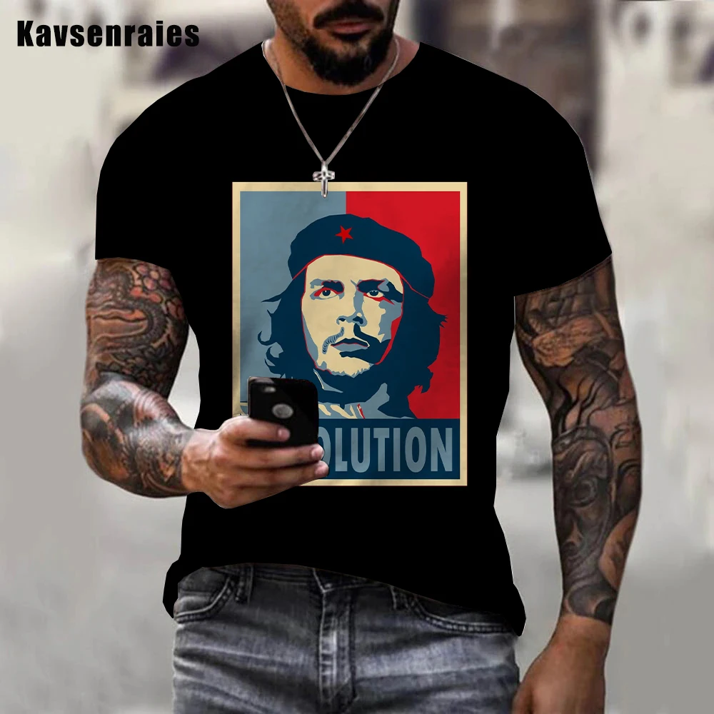 New High Quality Hero Che Guevara Printed 3D T-shirt Men Women Summer Fashion Casual T Shirts Harajuku Streetwear Oversized Tops