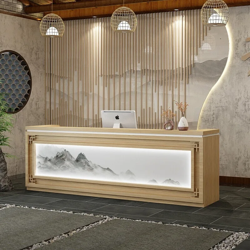 Front desk Foot bath Hotel Front desk Beauty salon Health salon Reception desk Tea house Bar