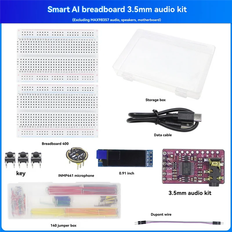 Placa de pruebas de Robot Chat de voz A45F-AI, Kit de Audio de 3,5 Mm para placa de desarrollo de ESP32-S3 de Robot Chat de voz AI