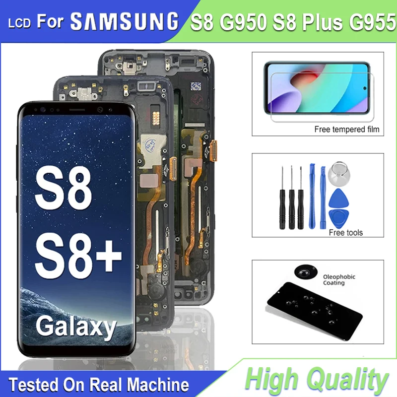 High Quality LCD For Samsung S8 G950 G950F LCD Touch Screen Digitizer Assembly For Samsung S8 Plus S8+ G955 G955F LCD Display