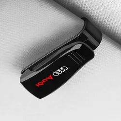 Car Sun Visor Glasses Case Box Card Ticket Pen Holder Sunglasses Clip For Audi Sline A3 A1 A4 A6 C7 A5 A7 A8 B9 B6 Q2 Q3 Q5 Q7