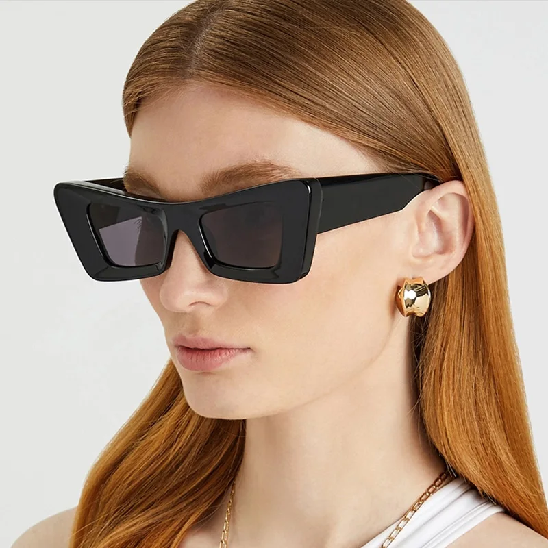 Nowe okulary przeciwsłoneczne damskie typu kocie oko, modne, vintage, kwadratowe, luksusowe okulary przeciwsłoneczne markowe, designerskie, z filtrem UV400, okulary ochronne Oculos