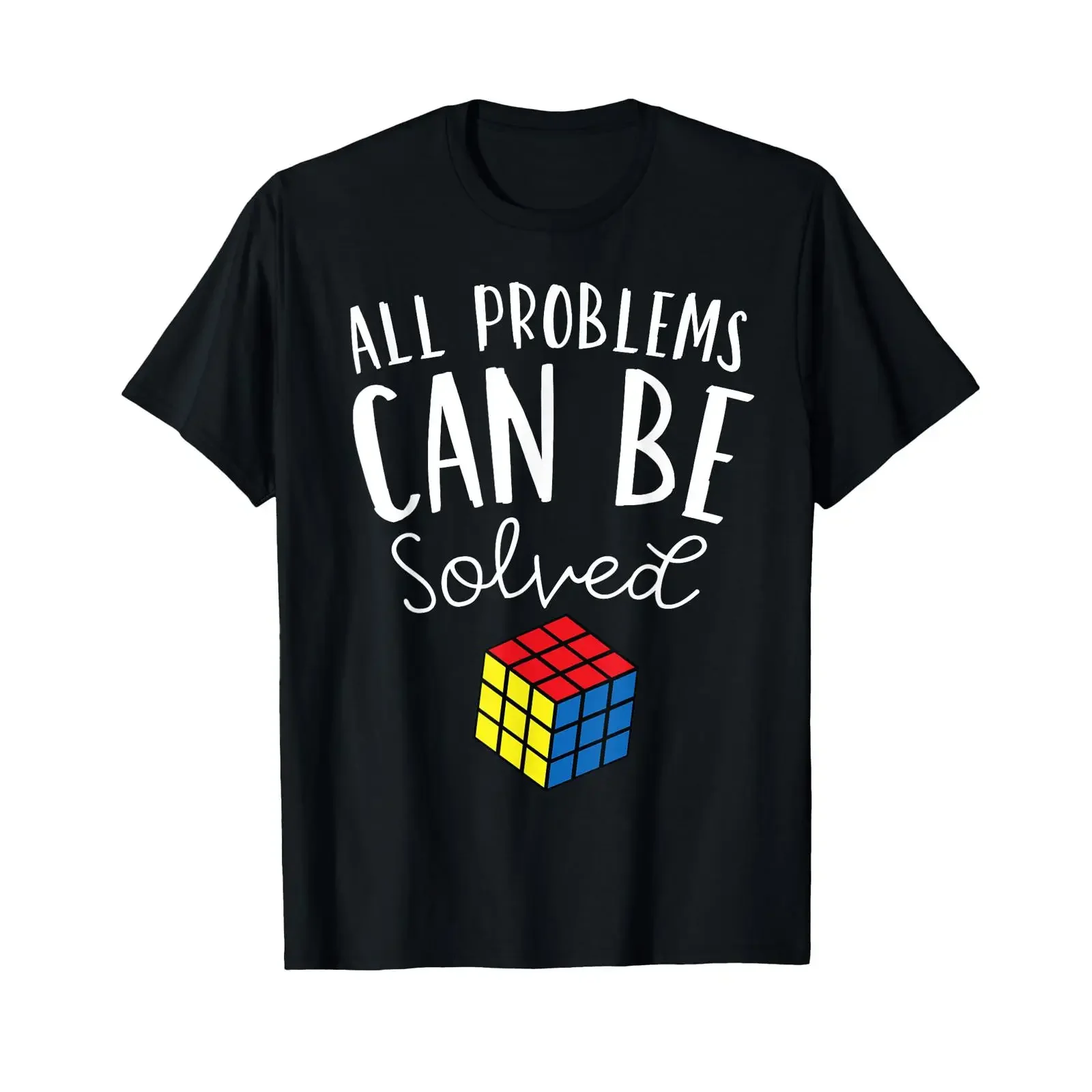 T-shirt Speed Cubing Puzzle Cube, problèmes résolubles, style vintage, streetwear, élégant, confortable, homme, doux, respirant