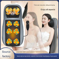 Multifunctional Electric Massage Cushion Neck Shoulder Waist Back Remote Control Deep Kneading Shiatsu Heating Pain Relieve Gift