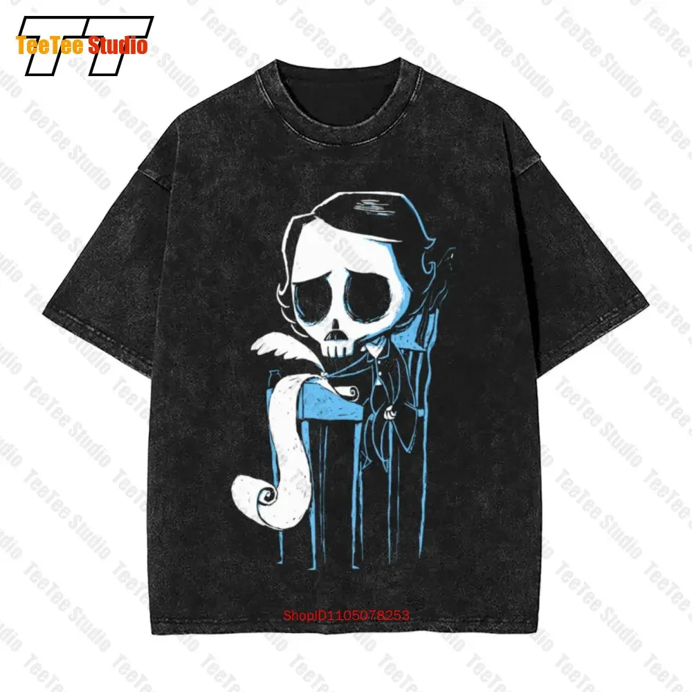 Akumu Ink Lonely Writer Edgar Allan Poe Vintage Oversized T-Shirt 48T8