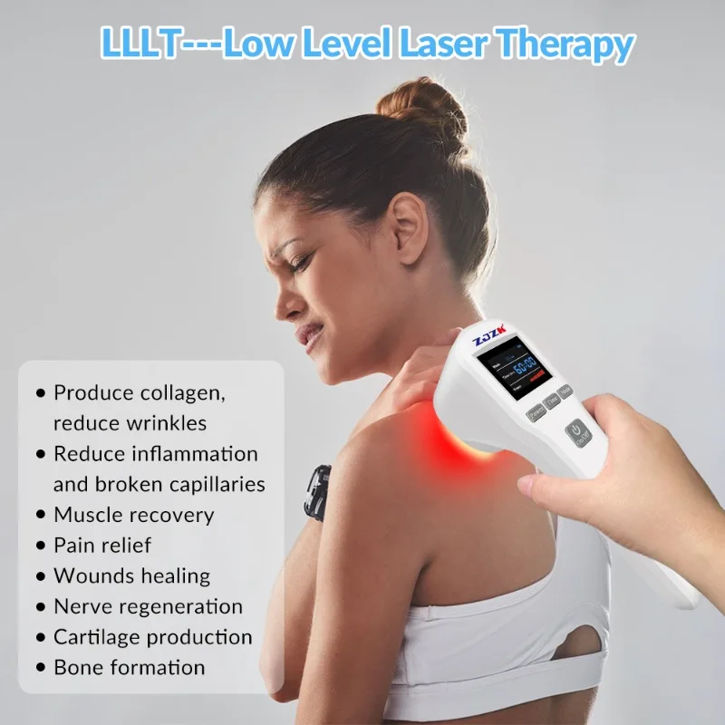 Infrared Cold High Power Laser Therapy Device 650nm 808nm LLLT NIR Class IV for Sport Injuries Arthritis Heel Spurs Pain Relief