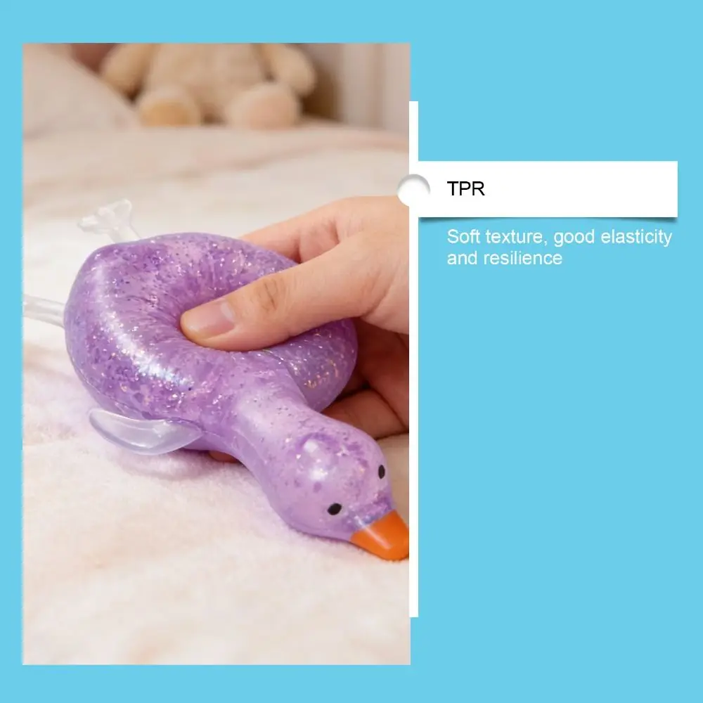 Cartoon Duck Pinch And Stress Relief Ultra Soft Slow Rebound Glitter Duck Fidget Stress Relief Cute Duck Pinch Le