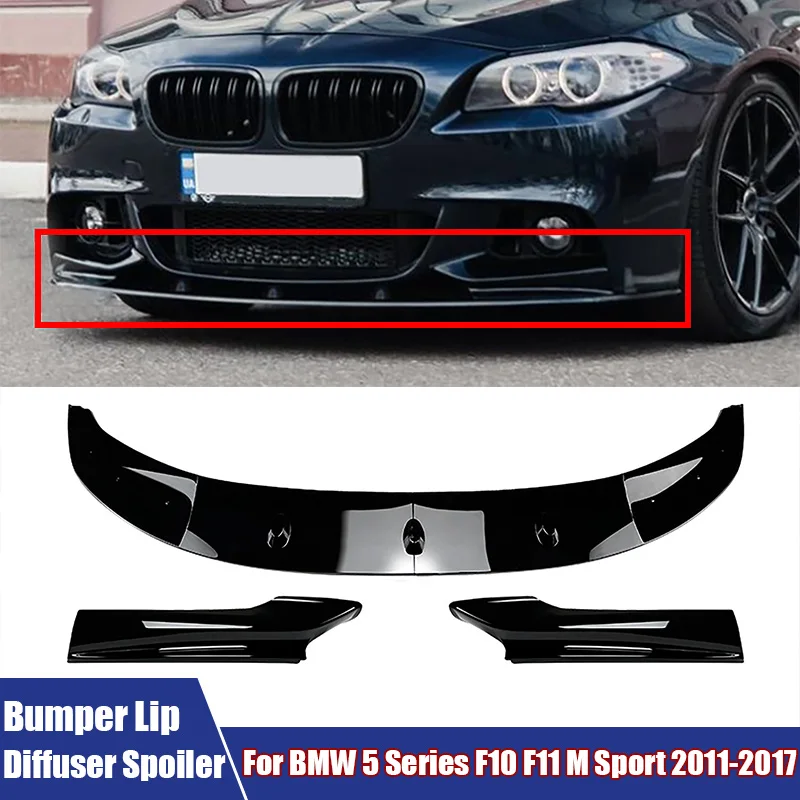 

For BMW 5 Series Front Bumper Lip Diffuser Spoiler Modified Accessories For F10 F11 M Sport 2011 2012 2013 2014 2015 2016 2017